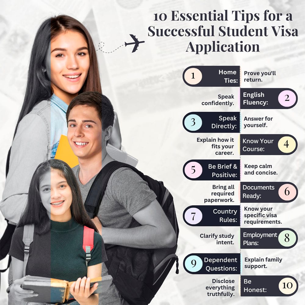 10 Points to Remember When Applying for a Student Visa